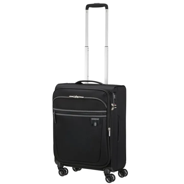 Transavia Trolleys|Handbagage Trolleys>American Tourister Aerospin Spinner S Exp black