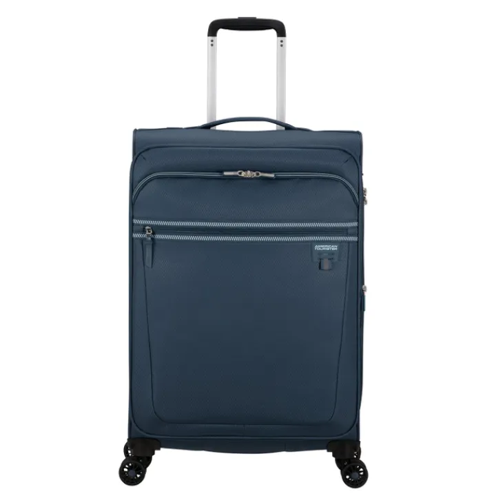 Reistrolleys|Reiskoffers>American Tourister Aerospin Spinner M Exp indigo