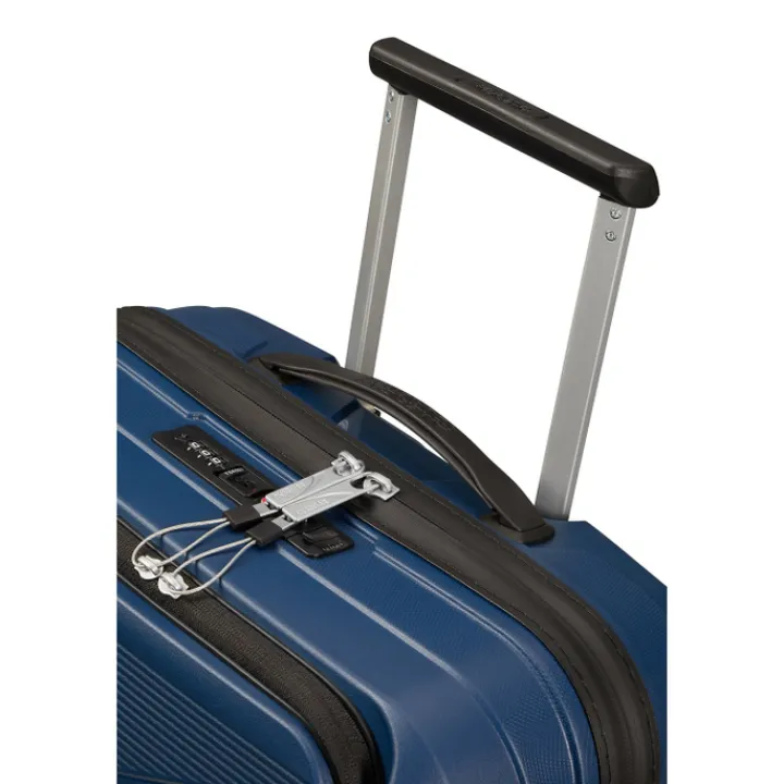 Transavia Trolleys|Handbagage Trolleys>American Tourister Airconic Spinner 55 Neon Frontloader 15.6'' midnight navy
