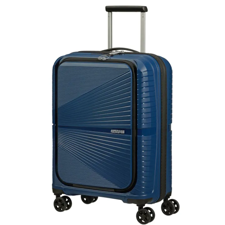 Transavia Trolleys|Handbagage Trolleys>American Tourister Airconic Spinner 55 Neon Frontloader 15.6'' midnight navy