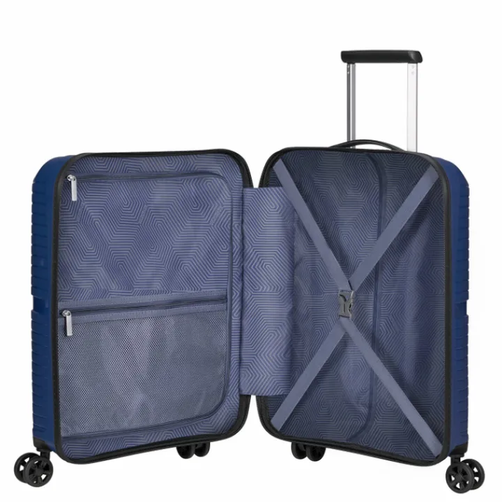 Transavia Trolleys|Handbagage Trolleys>American Tourister Airconic Spinner 55 Neon Frontloader 15.6'' midnight navy