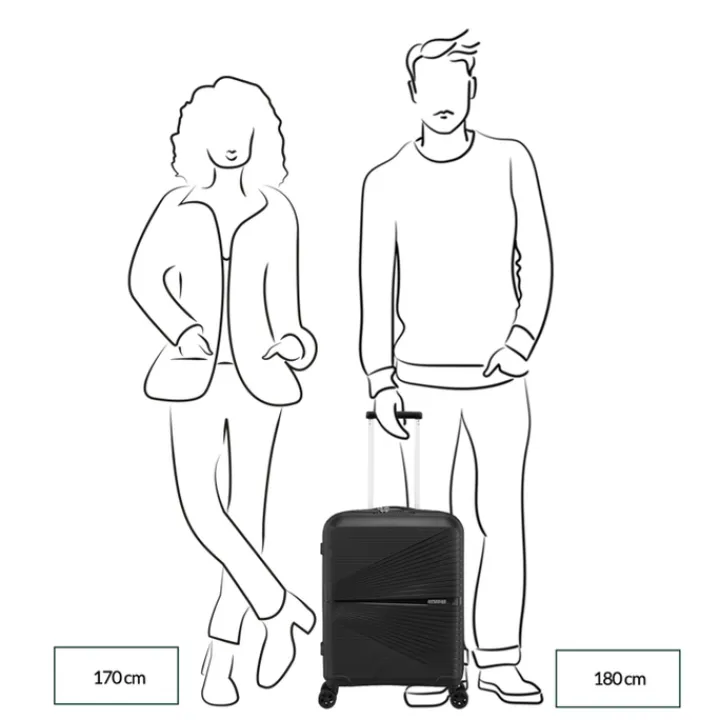 Transavia Trolleys|Ryanair Trolleys>American Tourister Airconic Spinner 55/20 TSA electric lime