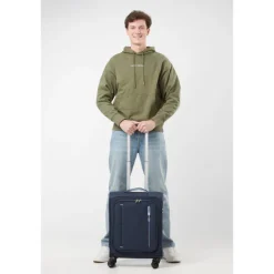 Transavia Trolleys|Handbagage Trolleys>American Tourister Cloudrider  Spinner S Expandable TSA sky navy