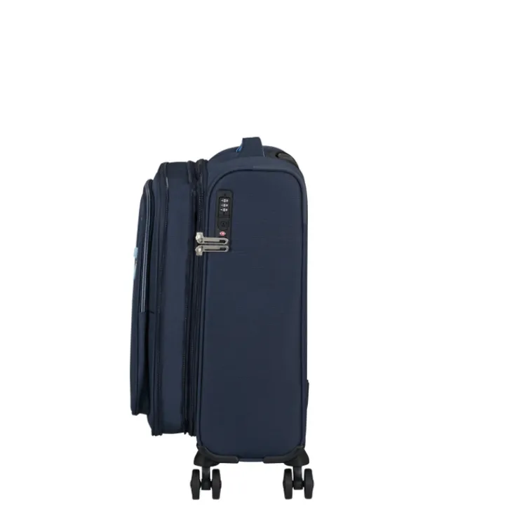 Transavia Trolleys|Handbagage Trolleys>American Tourister Cloudrider Spinner S Expandable TSA sky navy