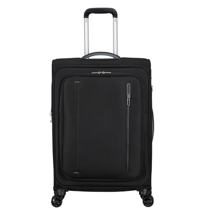 Reistrolleys|Reiskoffers>American Tourister Cloudrider Spinner M Expandable TSA jet black