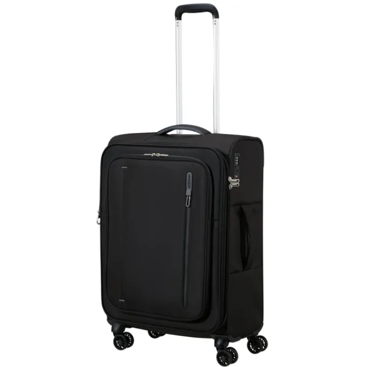 Reistrolleys|Reiskoffers>American Tourister Cloudrider Spinner M Expandable TSA jet black