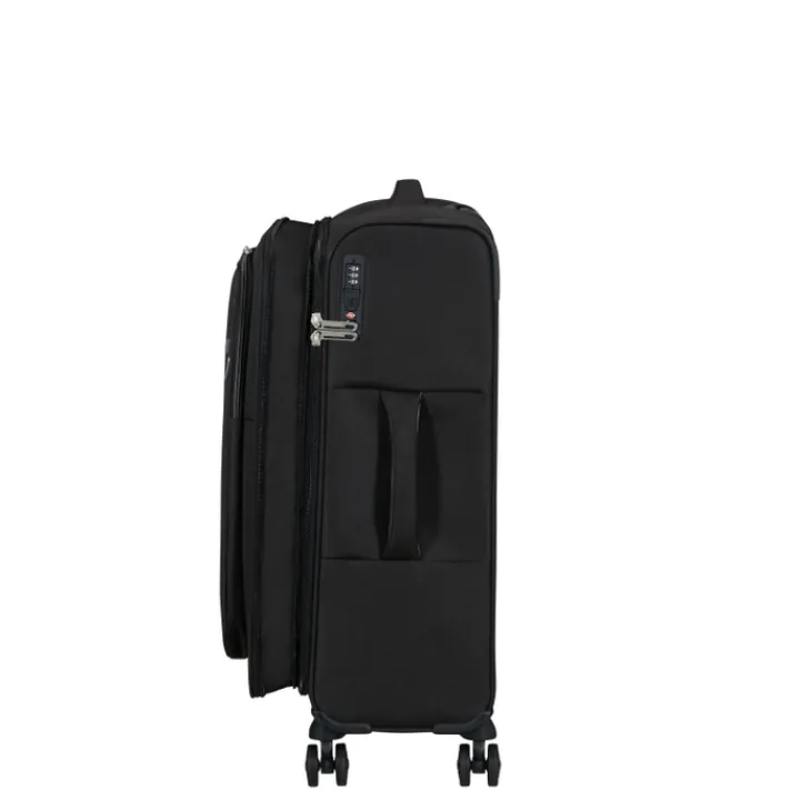 Reistrolleys|Reiskoffers>American Tourister Cloudrider Spinner M Expandable TSA jet black
