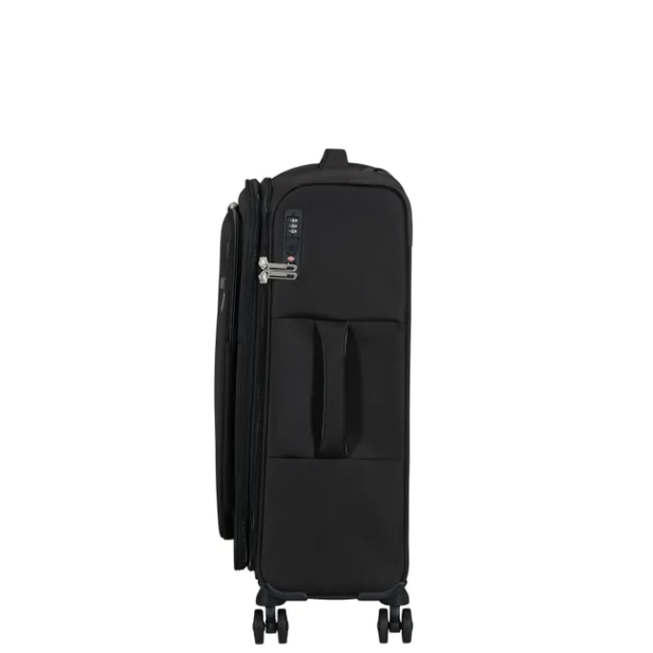 Reistrolleys|Reiskoffers>American Tourister Cloudrider Spinner M Expandable TSA jet black