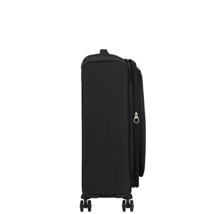 Reistrolleys|Reiskoffers>American Tourister Cloudrider Spinner M Expandable TSA jet black