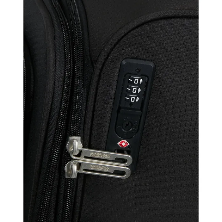 Reistrolleys|Reiskoffers>American Tourister Cloudrider Spinner M Expandable TSA jet black
