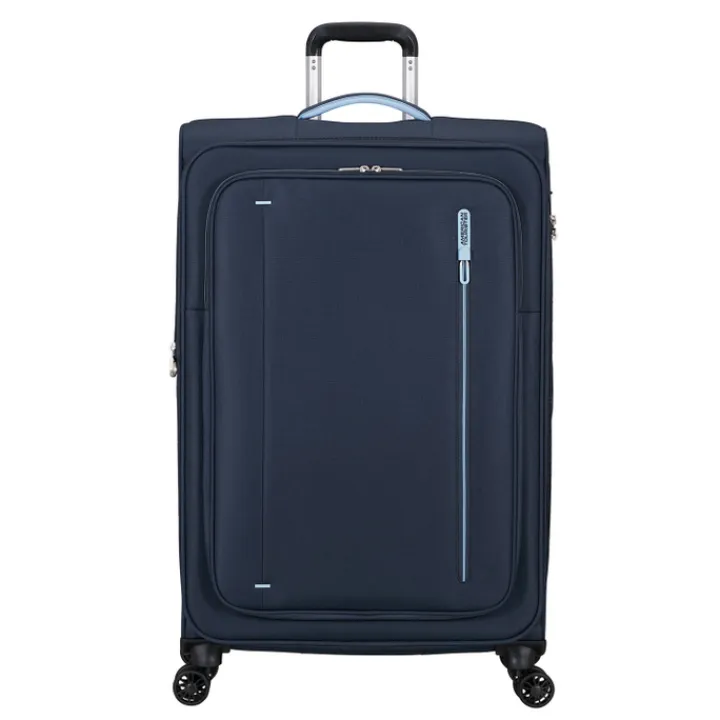 Reistrolleys|Reiskoffers>American Tourister Cloudrider Spinner L Expandable TSA sky navy