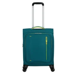Transavia Trolleys|Handbagage Trolleys>American Tourister Cloudrider  Spinner S Expandable TSA misty teal