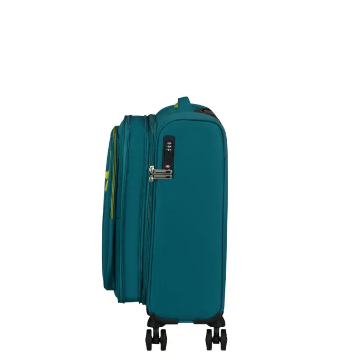 Transavia Trolleys|Handbagage Trolleys>American Tourister Cloudrider Spinner S Expandable TSA misty teal