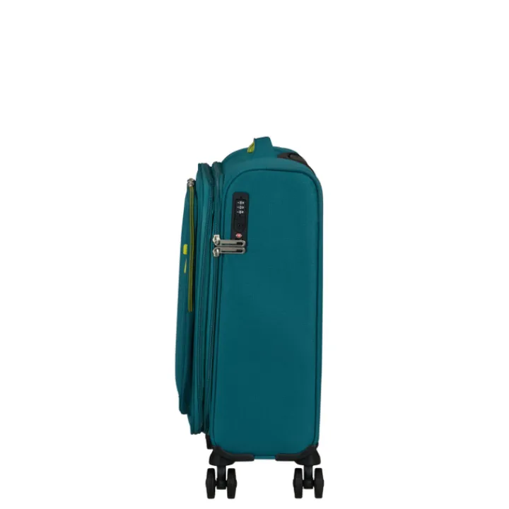 Transavia Trolleys|Handbagage Trolleys>American Tourister Cloudrider Spinner S Expandable TSA misty teal