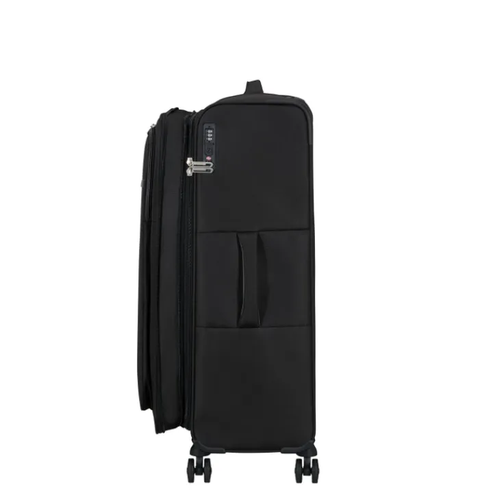 Reistrolleys|Reiskoffers>American Tourister Cloudrider Spinner L Expandable TSA jet black