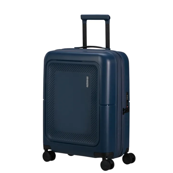 Transavia Trolleys|Ryanair Trolleys>American Tourister Dashpop Spinner 55 Exp midnight blue