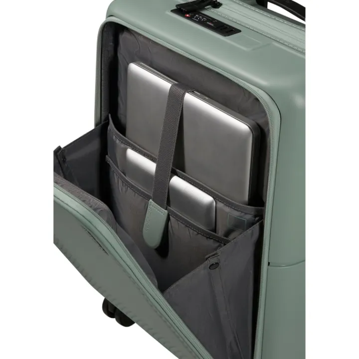 Handbagage Trolleys|Laptop Trolleys>American Tourister Dashpop Spinner 55/20 Exp Frontl. iceberg green