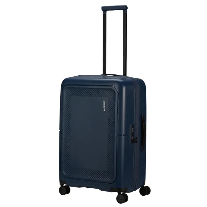 Reistrolleys|Reiskoffers>American Tourister Dashpop Spinner 67 Exp midnight blue