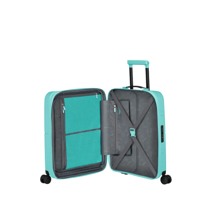 Transavia Trolleys|Ryanair Trolleys>American Tourister Dashpop Spinner 55 Exp aqua sky