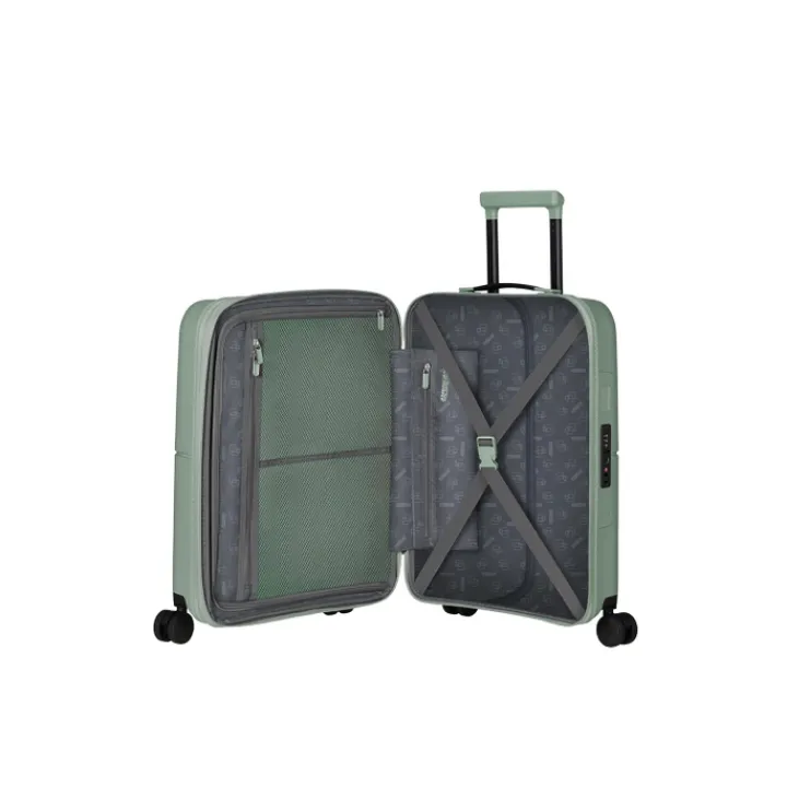 Transavia Trolleys|Ryanair Trolleys>American Tourister Dashpop Spinner 55/20 Exp TSA iceberg green