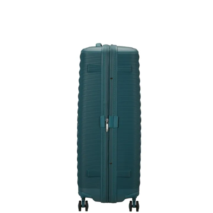 Reistrolleys|Harde Koffers>American Tourister Fastforward Spinner 78/29 TSA Expandable totally teal