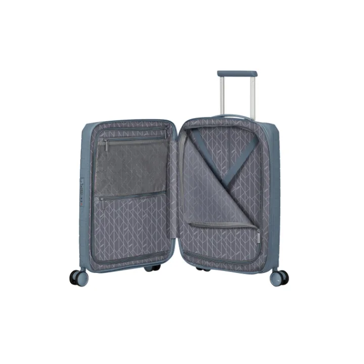 Ryanair Trolleys|Handbagage Trolleys>American Tourister FastForward Spinner 55/20 TSA Exp steel blue