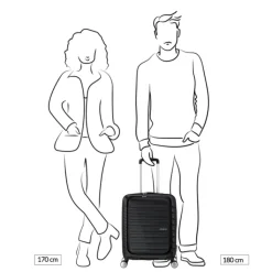 Transavia Trolleys|Ryanair Trolleys>American Tourister Flashline Spin. 55/20 Frontloader Cabin Trolley shadow black