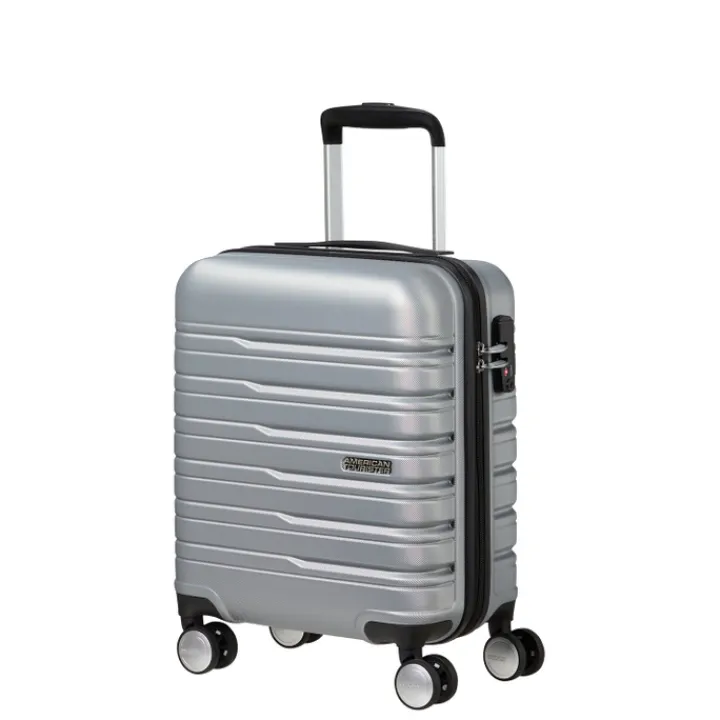 Transavia Trolleys|Handbagage Trolleys>American Tourister Flashline Spinner Underseater sky silver