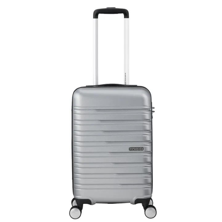 Transavia Trolleys|Klm Trolleys>American Tourister Flashline Spin. 55/25 Cabin Trolley sky silver