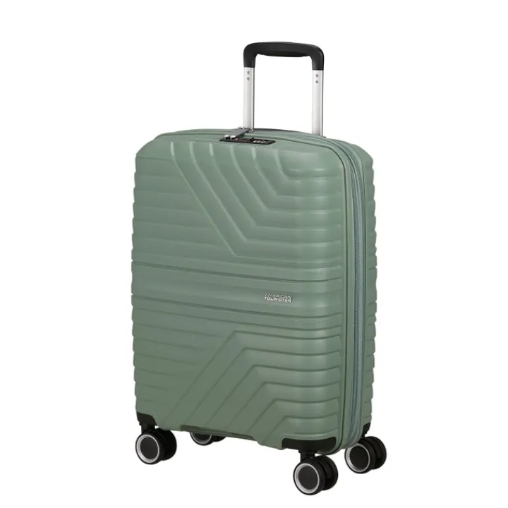 Handbagage Trolleys|Reiskoffers>American Tourister Flytwist Spinner 55/20 TSA Expandable botanic green