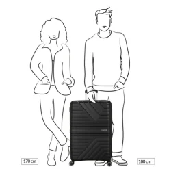 Reistrolleys|Reiskoffers>American Tourister Flytwist Spinner 78/29 TSA Expandable shadow black
