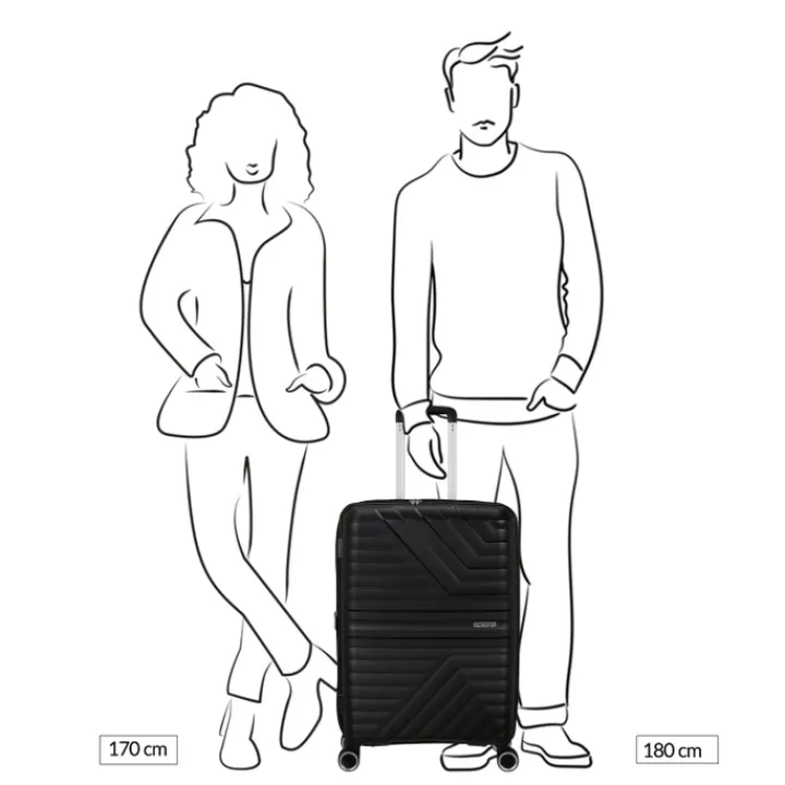 Reistrolleys|Reiskoffers>American Tourister Flytwist Spinner 67/24 TSA Expandable shadow black