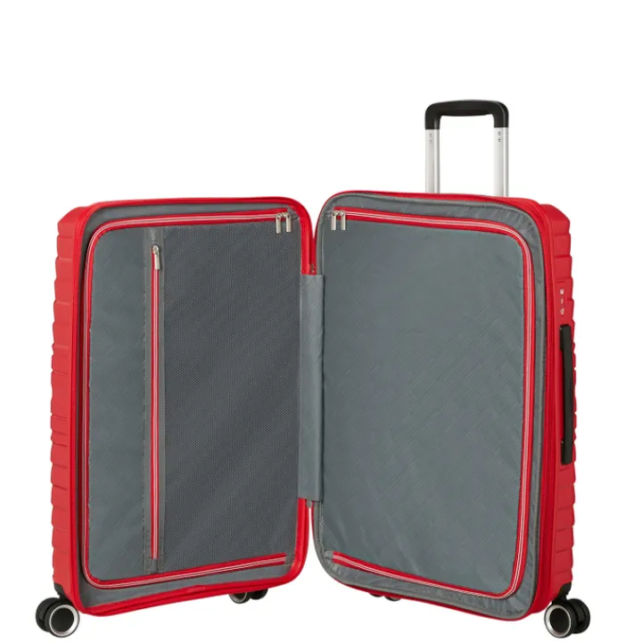 Reistrolleys|Reiskoffers>American Tourister Flytwist Medium Spinner 67 cm Exp. true red