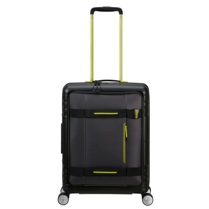 Handbagage Trolleys|Laptop Trolleys>American Tourister Hello Cabin Spinner 55 EXP Coated black/lime