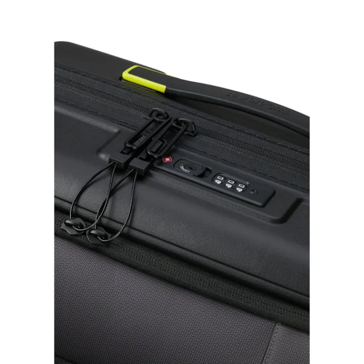 Handbagage Trolleys|Laptop Trolleys>American Tourister Hello Cabin Spinner 55 EXP Coated black/lime