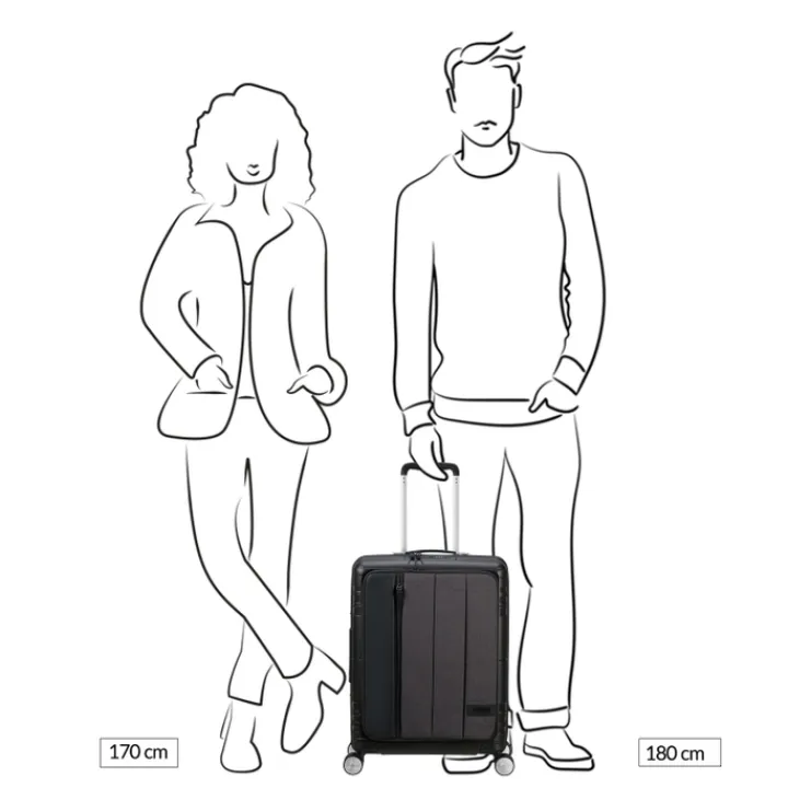 Handbagage Trolleys|Laptop Trolleys>American Tourister Hello Cabin Spinner 55 EXP grey melange