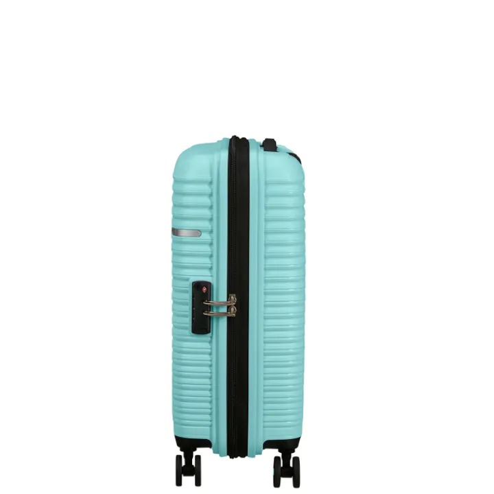 Transavia Trolleys|Ryanair Trolleys>American Tourister Liftoff Spinner 55 summer blue
