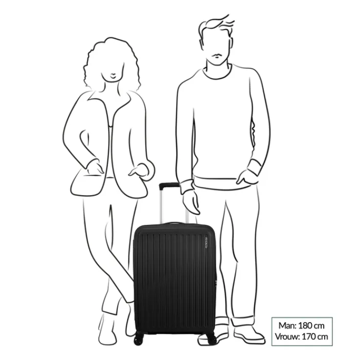 Reiskoffers|Harde Koffers>American Tourister Rejoy Spinner 68/25 TSA azure blue