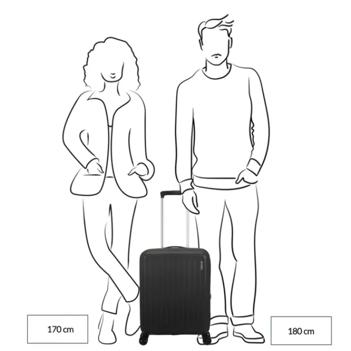 Transavia Trolleys|Ryanair Trolleys>American Tourister Rejoy Spinner 55/20 TSA electric yellow