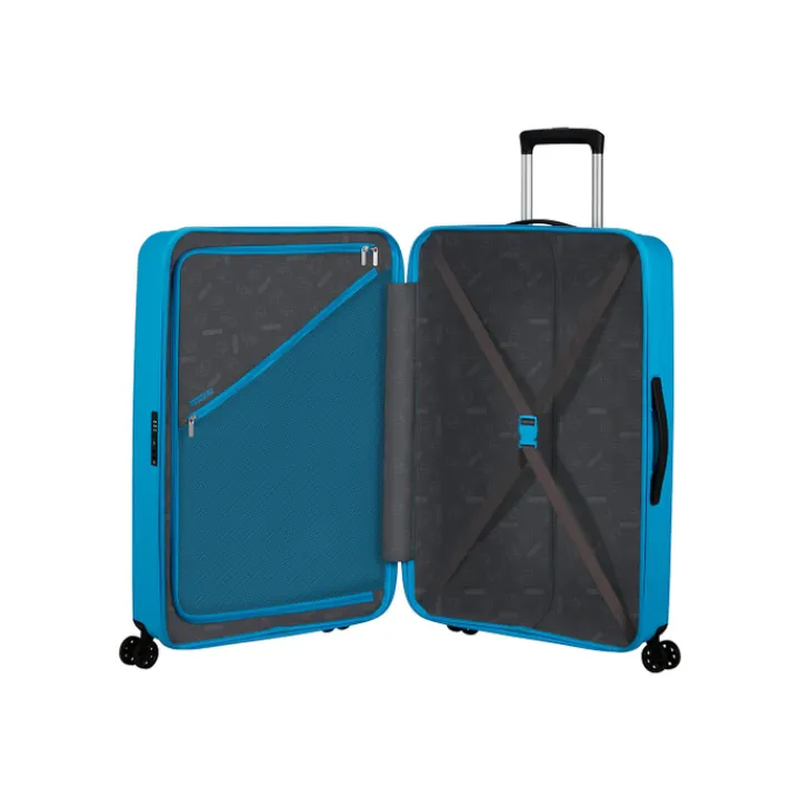 Reistrolleys|Reiskoffers>American Tourister Rejoy Spinner 77/28 TSA azure blue