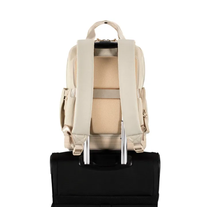 Kleine Rugzakken|Heren Rugzakken>American Tourister Soulpack Business Backpack Tote 15" beige