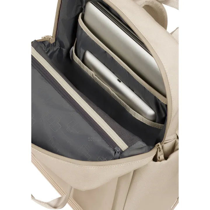 Kleine Rugzakken|Heren Rugzakken>American Tourister Soulpack Business Backpack Tote 15" beige