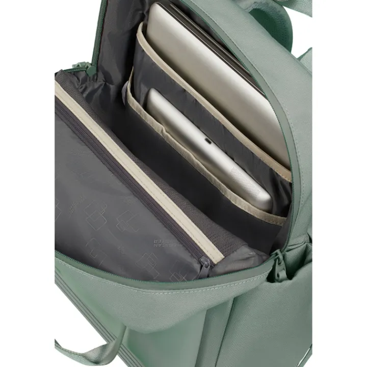 Kleine Rugzakken|Heren Rugzakken>American Tourister Soulpack Business Backpack Tote 15" iceberg green