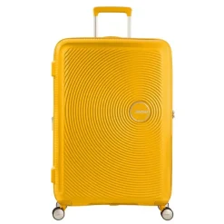 Reistrolleys|Reiskoffers>American Tourister Soundbox Spinner 77 Expandable golden yellow