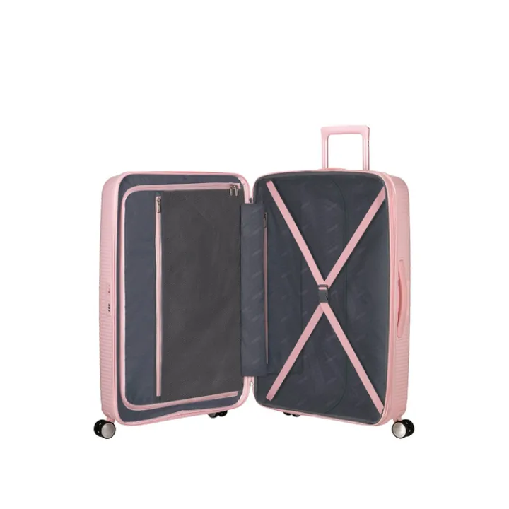 Reistrolleys|Reiskoffers>American Tourister Soundbox Spinner 77/28 TSA Expandable pastel pink