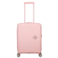 Transavia Trolleys|Ryanair Trolleys>American Tourister Soundbox Spinner 55/20 TSA Expandable pastel pink