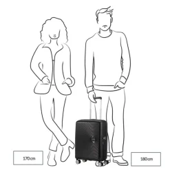 Transavia Trolleys|Ryanair Trolleys>American Tourister Soundbox Spinner 55/20 TSA Expandable pastel pink