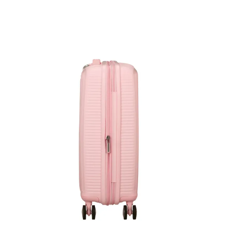 Transavia Trolleys|Ryanair Trolleys>American Tourister Soundbox Spinner 55/20 TSA Expandable pastel pink