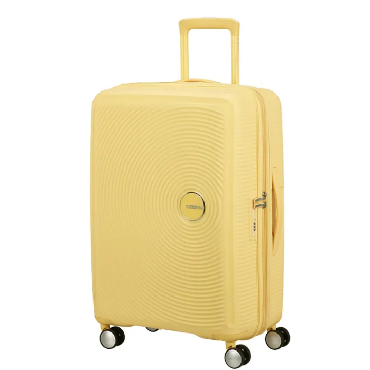 Reistrolleys|Reiskoffers>American Tourister Soundbox Spinner 67/24 TSA Expandable pastel yellow