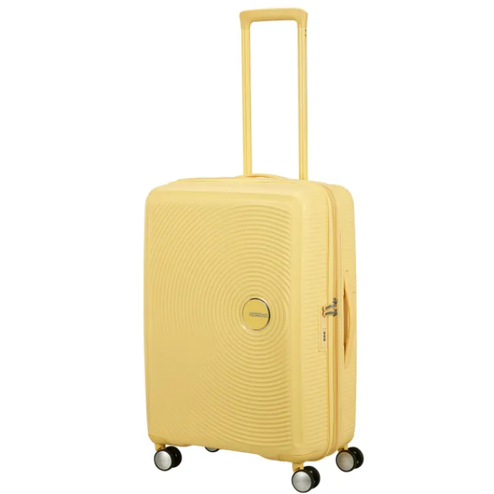 Reistrolleys|Reiskoffers>American Tourister Soundbox Spinner 67/24 TSA Expandable pastel yellow